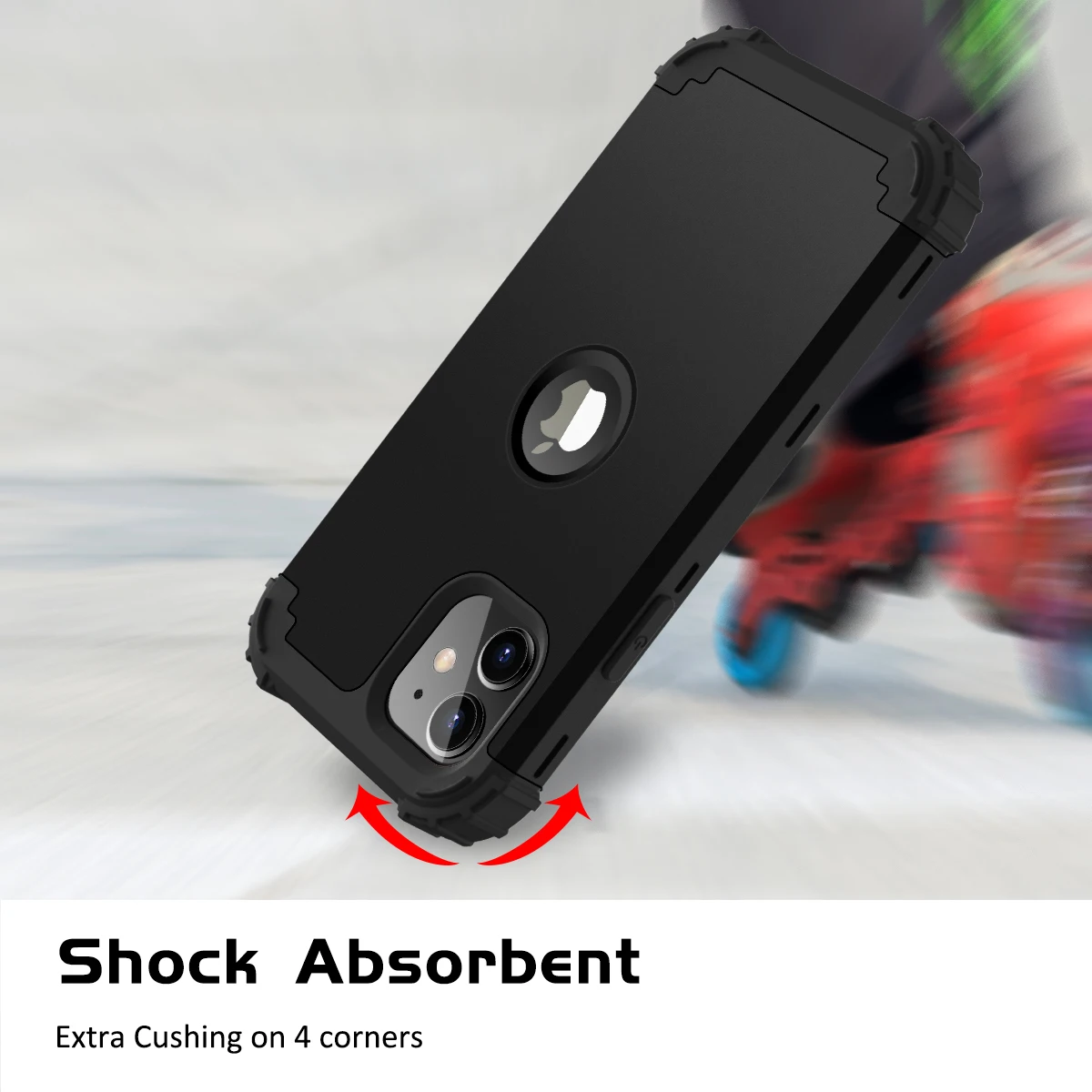 For iPhone 11,for iPhone 11 Pro Max Cases,Hard PC+Soft Silicone 3-Layers Hybrid Full-Body Protect Popular Phone Shells Covers