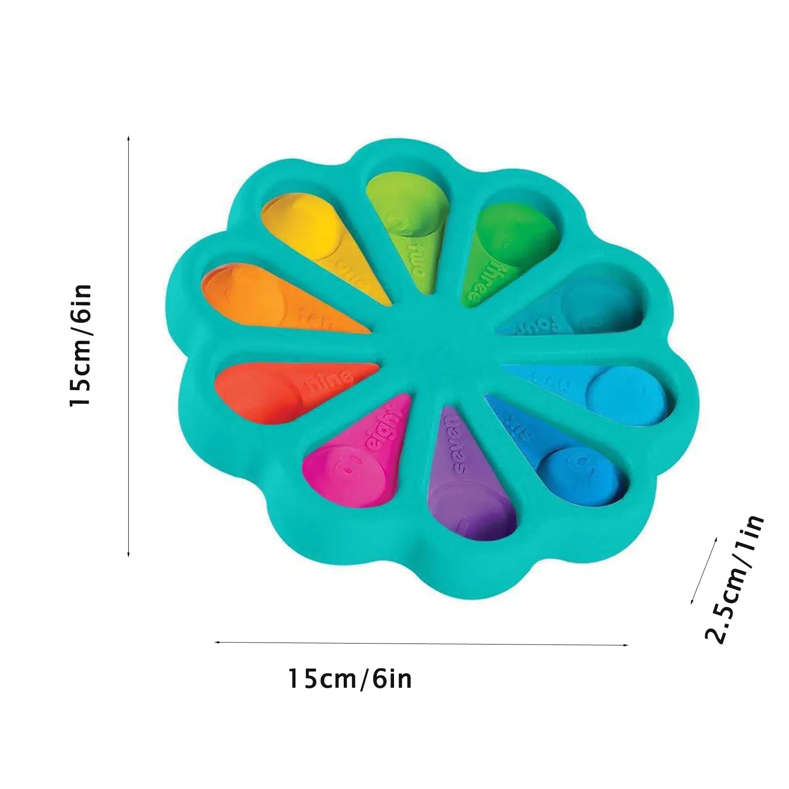 

Montessori Flower Fidget Simple Dimple Toy Soft Silicone Popit Push Sensory Brain Toys Stress Relief Hand Toys For Kids Antistre