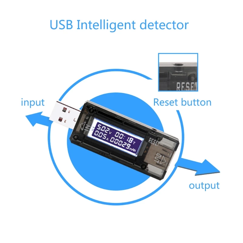 Цифровой вольтметр Амперметр постоянного тока 4-30 в 0-3A с ЖК-дисплеем USB измеритель