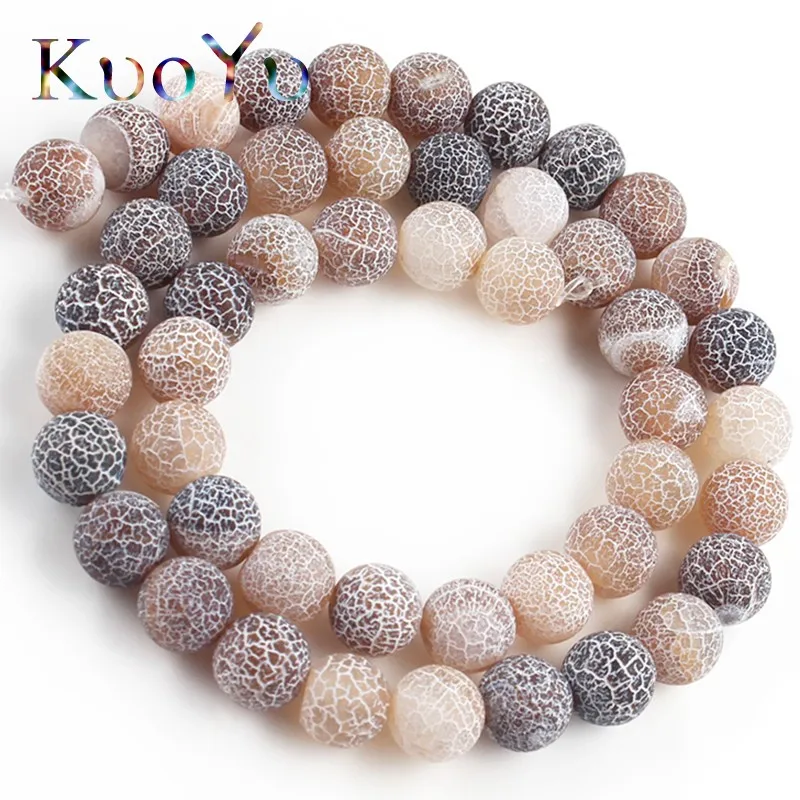 Натуральный камень коричневого цвета мороз трещины во сне Агаты вены дракона