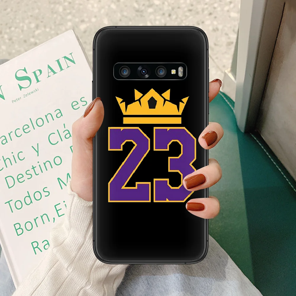 

king James 23 Basketball Phone case For Samsung Galaxy S 10 20 3 4 5 6 7 8 9 Plus E Lite Uitra black Etui luxury funda 3D
