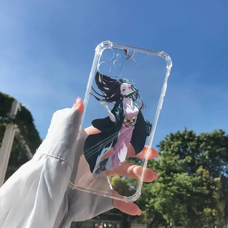 

Kimetsu No Yaiba Demon Slayer Anime Phone Case Transparent for Clear iPhone 11 12 8 7 6 6S XS MAX Plus X 5S SE 2020 XR mini pro