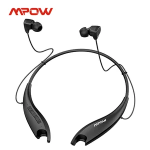 Улучшенные наушники Mpow Jaws Gen5, Bluetooth наушники V5.0, беспроводные наушники с шумоподавлением, микрофоном, вибрацией и вызовом, гарнитура на шею