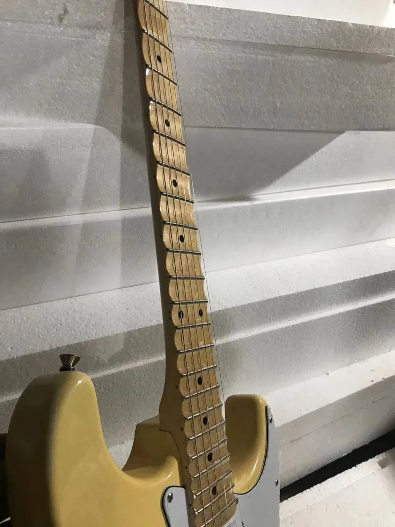 6-струнная Электрогитара электрическая гитара кремового цвета экспорт с завода