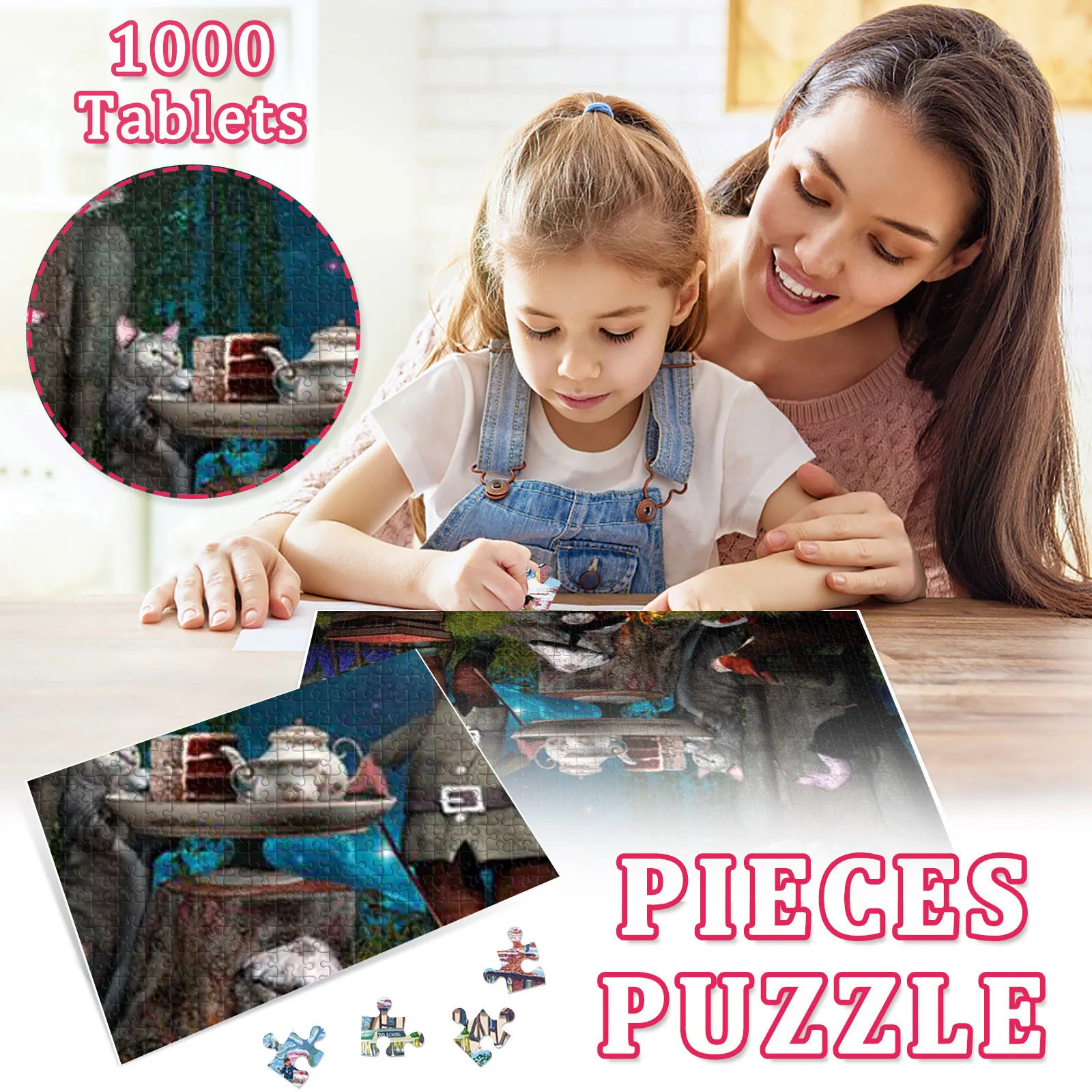

1000 Piece Jigsaw Cartoons Large Puzzle Game Toys Personalized Gift Ntelligence Development Educational Toy Home Decoration