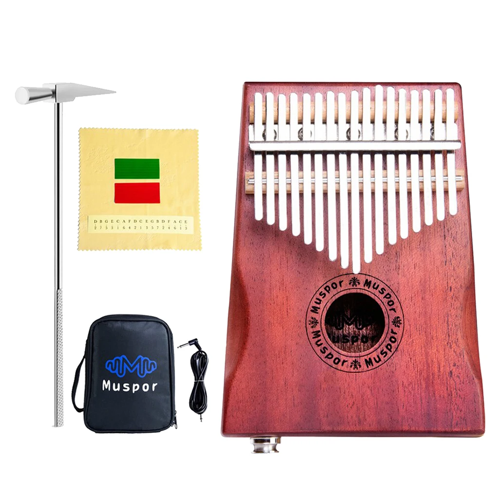 

17 Keys Finger Thumb Piano Kalimba African with Tuning Hammer for Childern Kids Adults Gift
