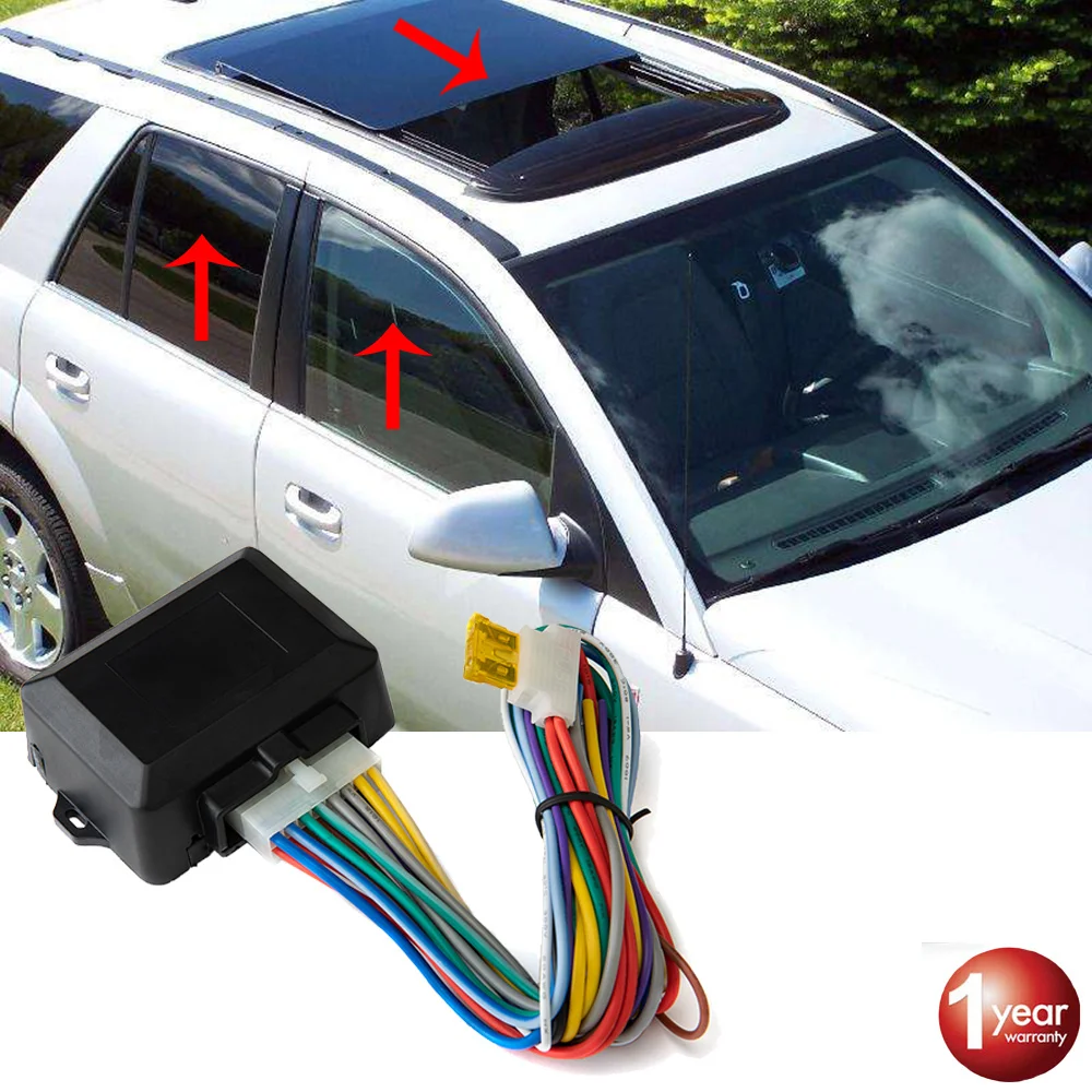 

Hippcron Car Power Window Closer For 4 Doors Auto Intelligent Close Windows Remotely Module Alarm System