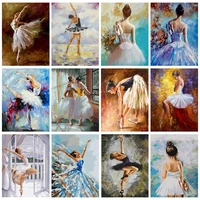 ruopoty acrylic painting by numbers handpainted pictures by numbers ballet dancer number painting personalized gift picture pain