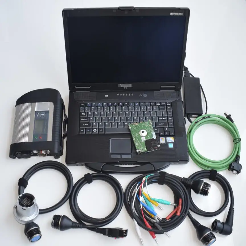 

top quality mb star diagnosis system sd c4 connect 4 with 2021.06v hdd in cf-52 toughbook 4g cf52 laptop