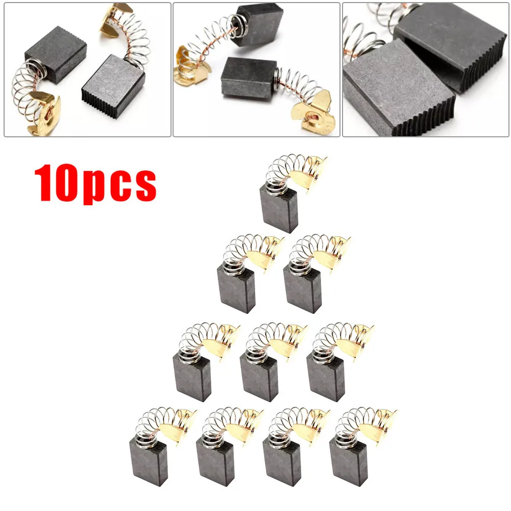 

10PCS Carbon Brushes Accessories Black + Gold Circular Saw DW364 DW384 Durable For 2683 Type For DW362K Replacement