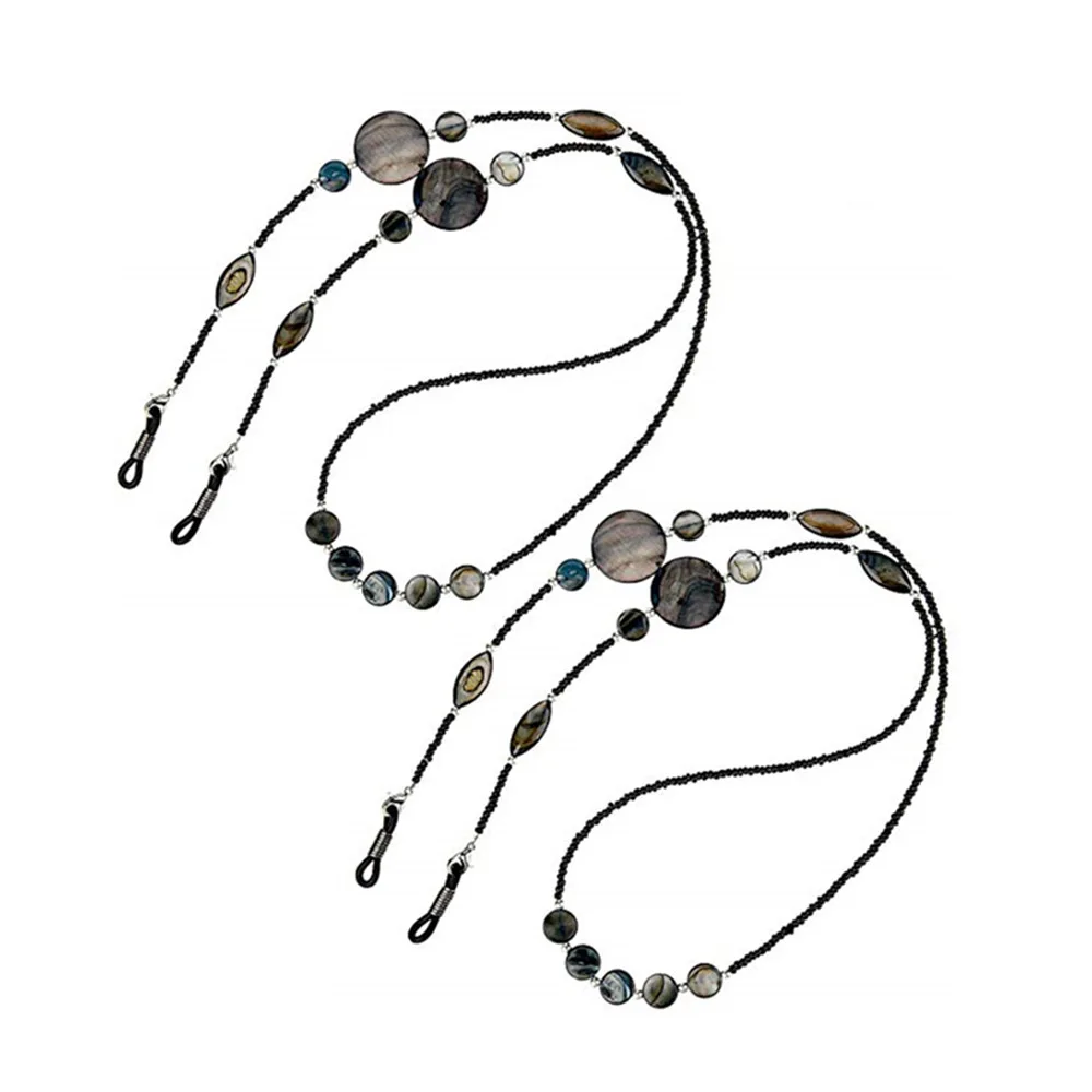 

Fashion Reading Glasses Chain for Women Shell Beads Sunglasses Cords Beaded Eyeglass Lanyard Hold Straps Black Eyewear Retainer