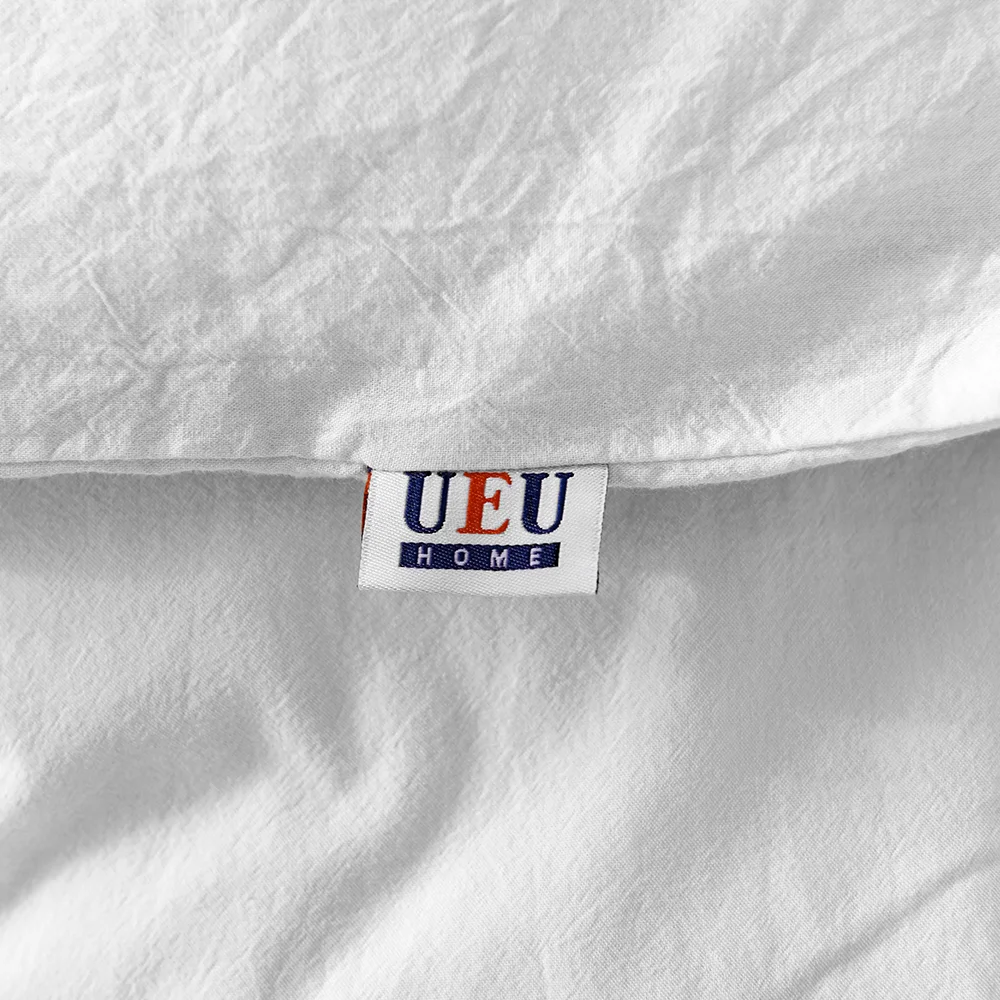 

Luxury 100% Cotton Duvet Cover Set High-end Bedding Queen King Size 4Pcs White Black Blue Gray Pink