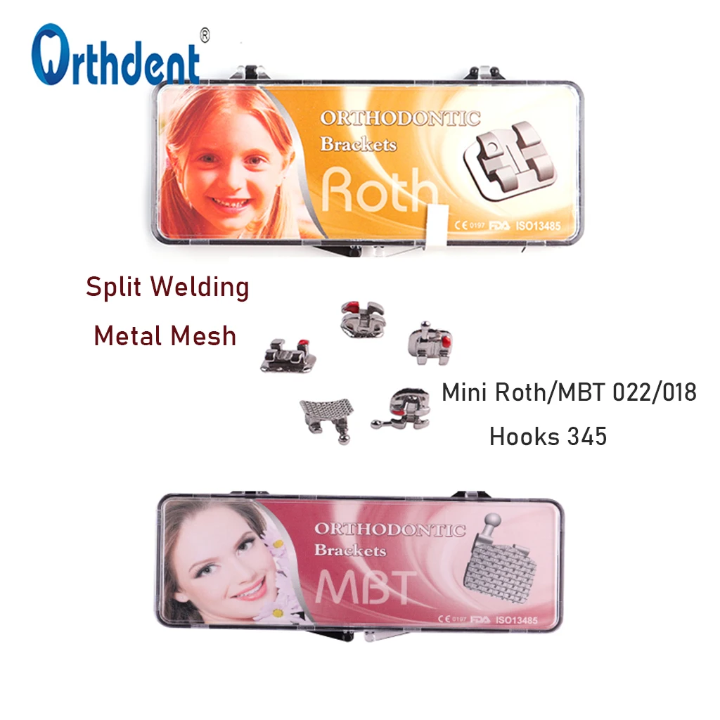 

20 шт./комплект Стоматологические Ортодонтические скобы металлические сетчатые скобы для зубных щеток Сплит сварочные мини Roth/MBT 022 Слот крючки 345