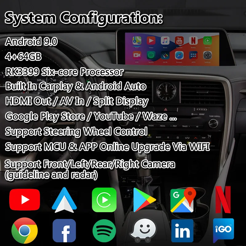 Интерфейс Lsailt Android Carplay для Lexus RX350 RX450h RX200T RX 2013 2019 управление мышью мультимедийная