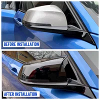 Bright Black Car Side Rearview Mirror Cover Cap For BMW F20 F21 F22 F30 F32 F36 X1 F87 M3 220i 320i 328i 330i 420i 428i 435i