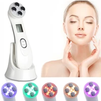 5 color led photon light therapy machine rf radio frequency tighten skin rejuvenation face lift ems electroporation massager