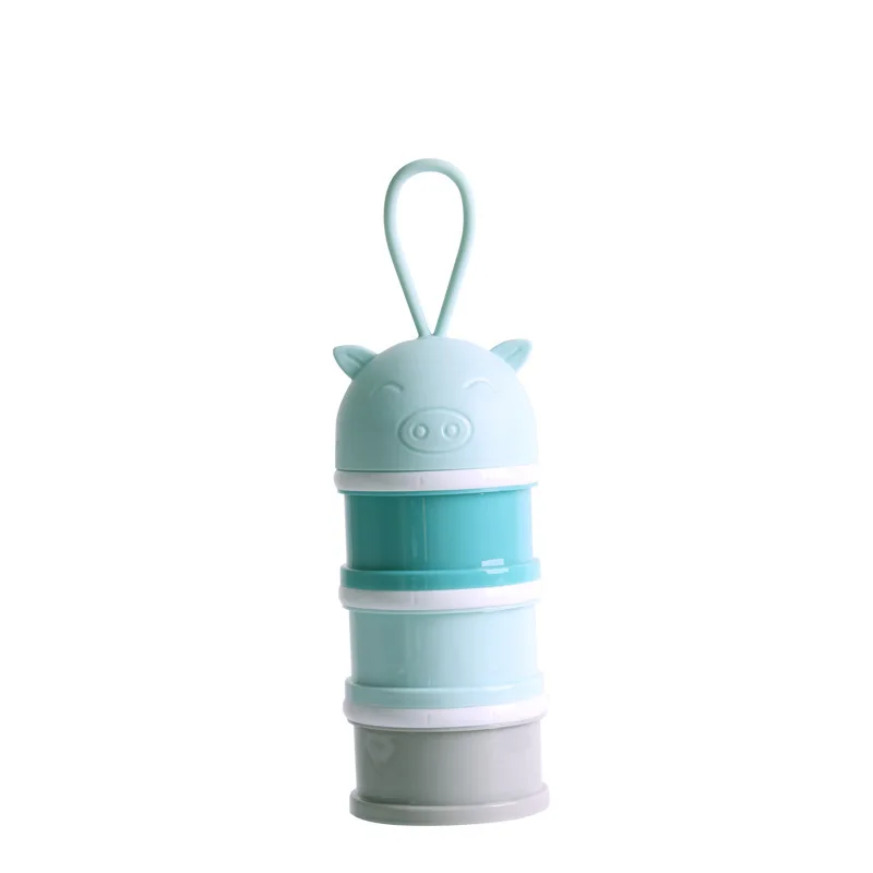 3 layer Cute Style Portable Baby Food Storage Box Essential Cereal Cartoon Milk Powder Boxes Toddle Kids Snacks Container | Мать и
