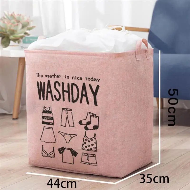

Foldable Fabric Storage Basket Waterproof Storage Bag Collapsible Laundry Hamper With Handles Dirty Clothes Toy Organizer Bin