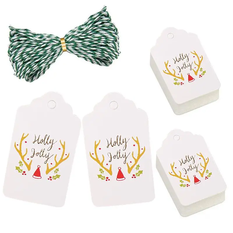 50 шт./партия веселое Рождество сделай сам уникальные подарочные бирки JOY TO WORLD tag