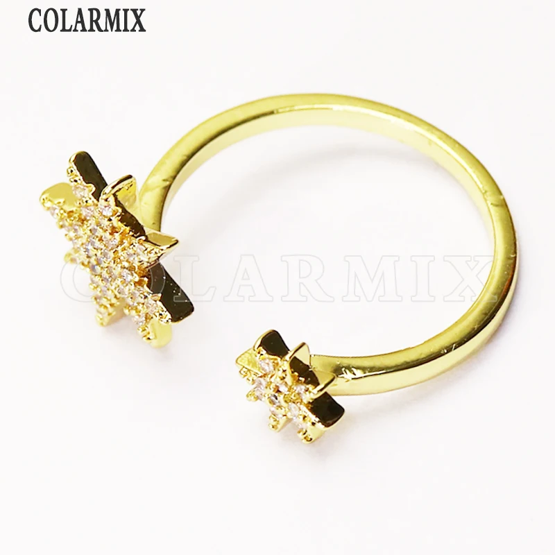 

8 Pcs Metal Gold color rings Open rings Star jewelry Rings jewelry rings Gold color rings Gift for women jewelry Gift 51348