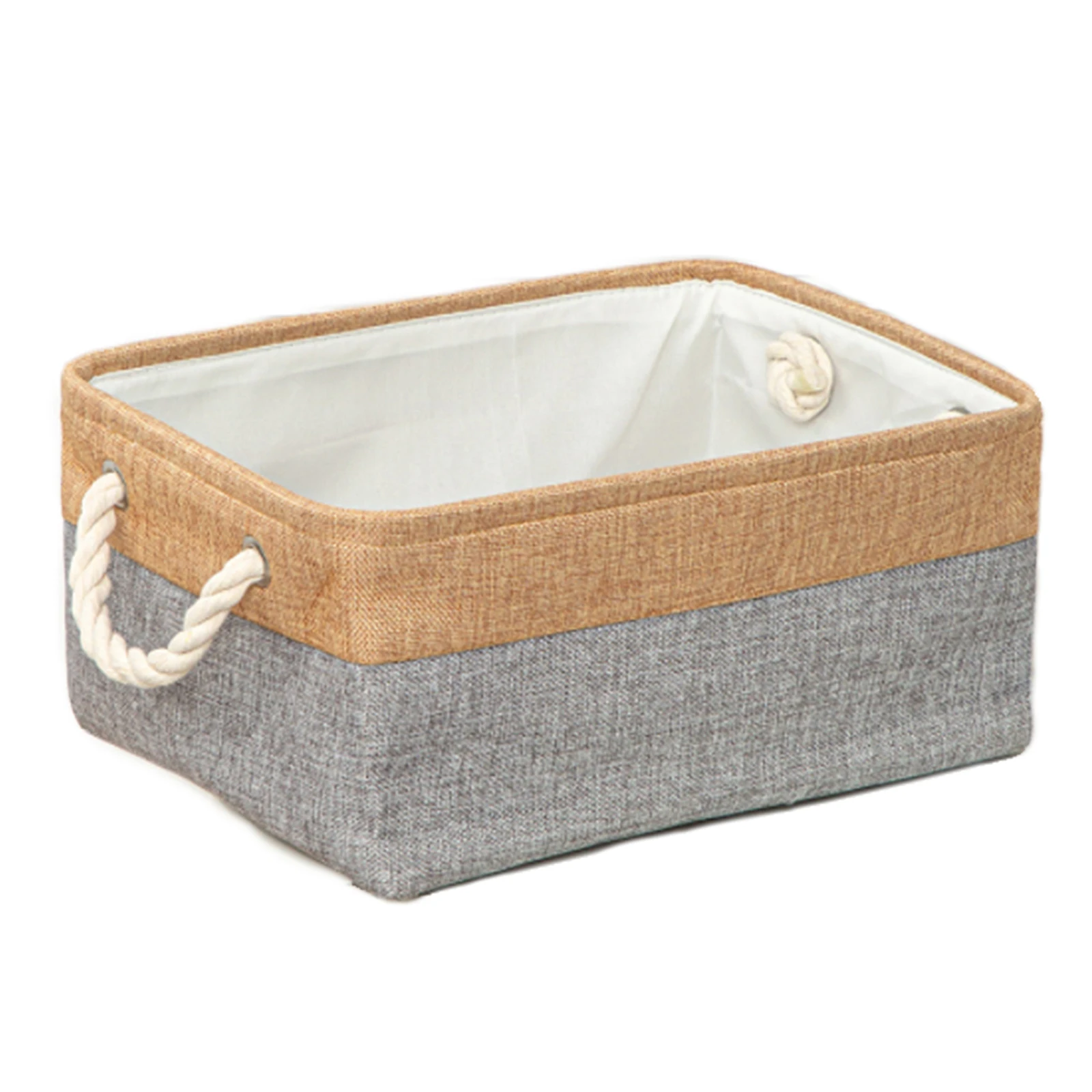 Корзина для хранения прямоугольный органайзер одежды детских игрушек льняная