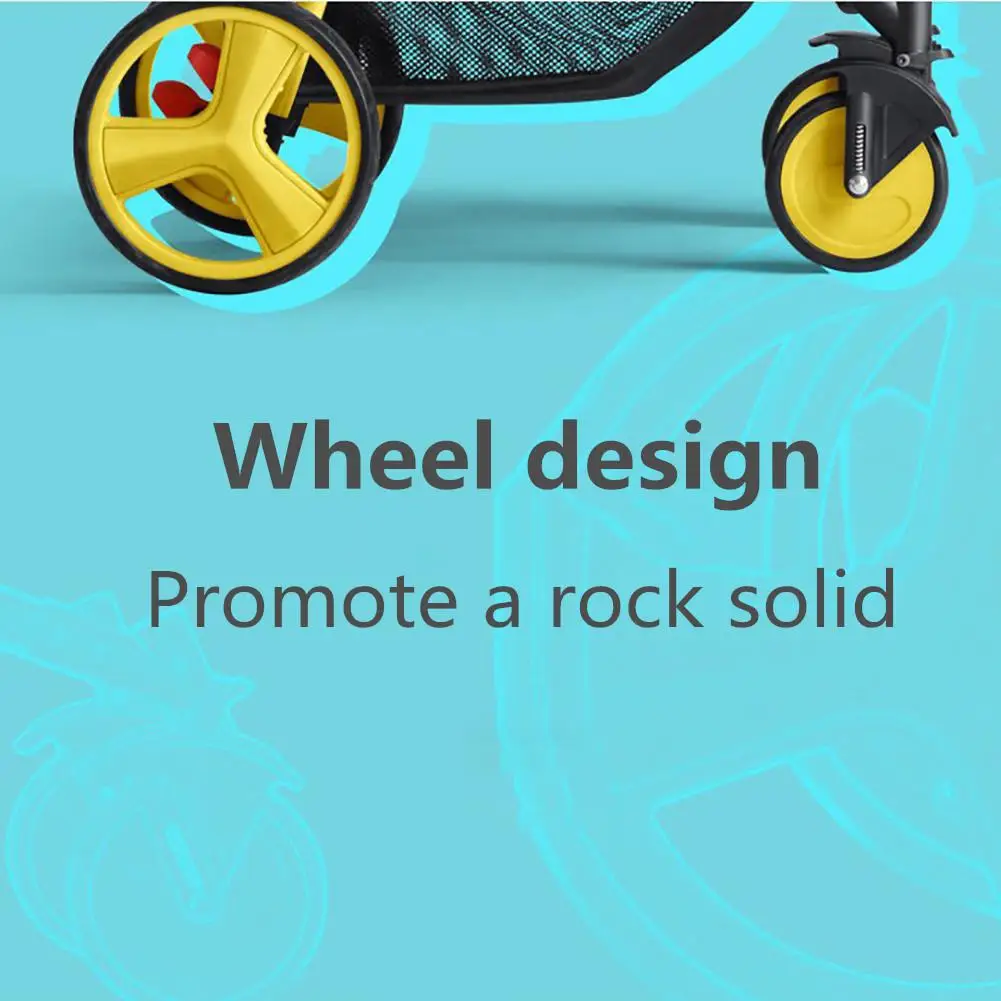 Kidlove Salady High-view складной противоударный четырехколесное светодиодное Детские коляски с корзина для ног размещая публикации корзина