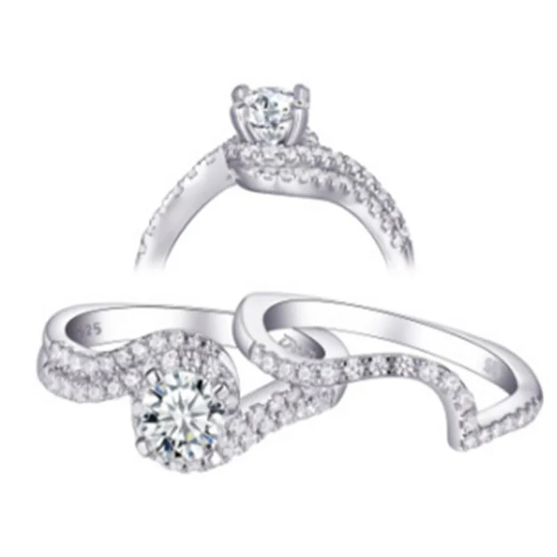 Рождественский подарок женское модное кольцо серебряное микро плотное с