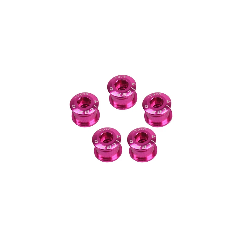 Pink 5 шт. велосипедная кривошипная цепь болт колеса 7 цветов 7075 Алюминиевый сплав Litepro MTB велосипедная цепная цепь болты одиночные цепные колеса Болты - Цвет: Pink