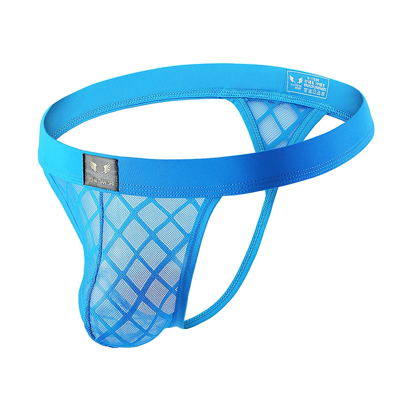 Мужские трусы джоки из сетчатой ткани белые стринги Тонги сексуальное нижнее