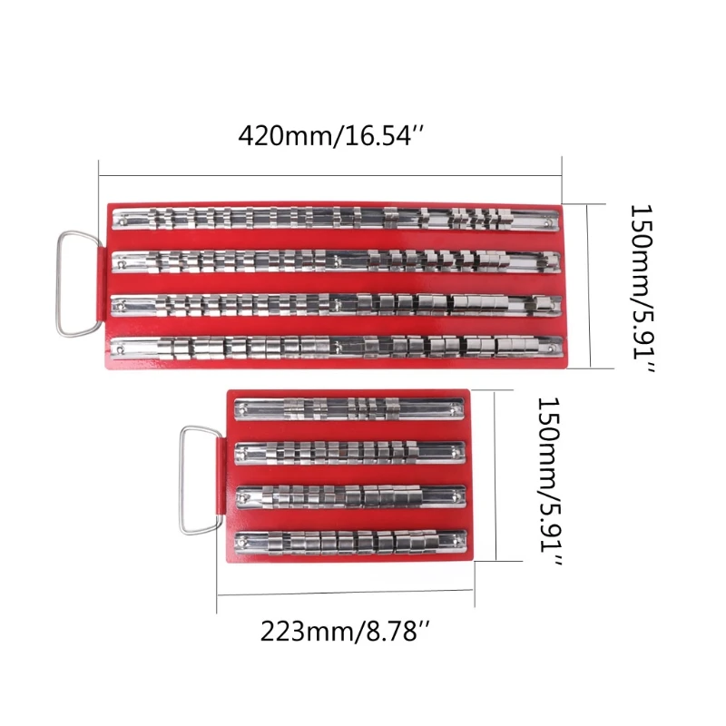 80 шт./40 шт. стеллаж для розеток 1/4 " 3/8" 1/2 "дюймовый набор инструментов с