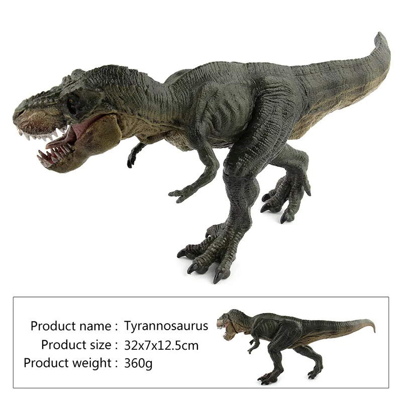 Большой Giganotosaurus динозавр Юрского периода Моделирование игрушка модель мягкая ПВХ пластик ручная роспись игрушки животных для детей Рождественский подарок - Цвет: JZD020-1