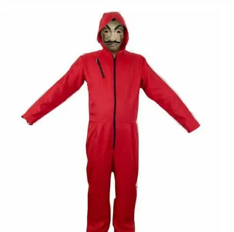 only adult clothe Salvador Dali La Casa de Papel костюм и маска для лица косплей ролевые игры Хэллоуин вечерние дом деньги бумага штурма S-XXL - Цвет: only adult clothe