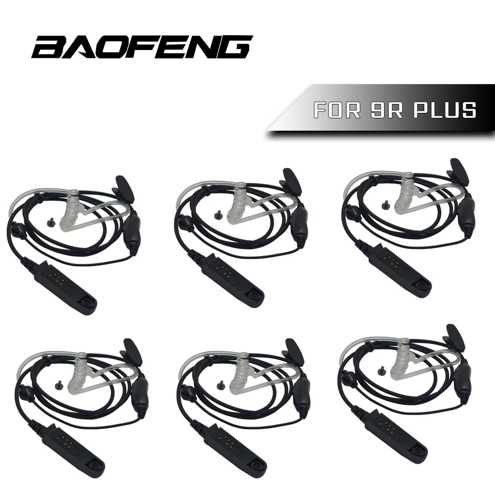 6 шт. BaofengUV-9R Plus водонепроницаемый Скрытый воздушный акустический трубчатый