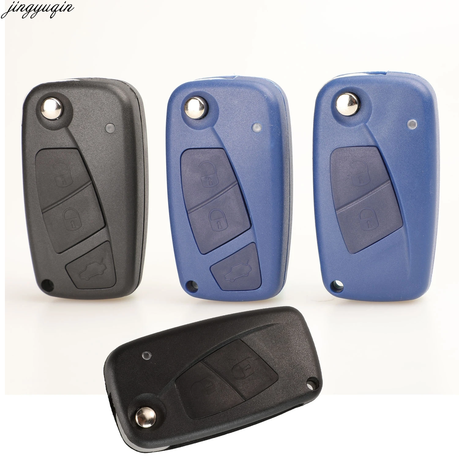 

Jingyuqin Flip Remote Key Shell Fob For Fiat 500 Panda Idea Punto Stilo Ducato Bravo SIP22 Blade 2/3BTN Car Styling