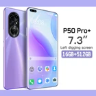 Новинка 2021, глобальная версия смартфона Huawei P50 Pro + 7.3inc с левым копающимся экраном, 16 + 512 ГБ, мобильный телефон Samsung, Xiaomi