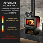 Новая Бесшумная алюминиевая плита с двойной головкой и 8 лопастями, Экологически чистая, для деревянных бревен, горелка для камина, Домашний Вентилятор, распределение тепла