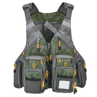 outdoor sport fishing men women breathable swimming life jacket safety waistcoat with multi pockets adjustable shoulder belt
