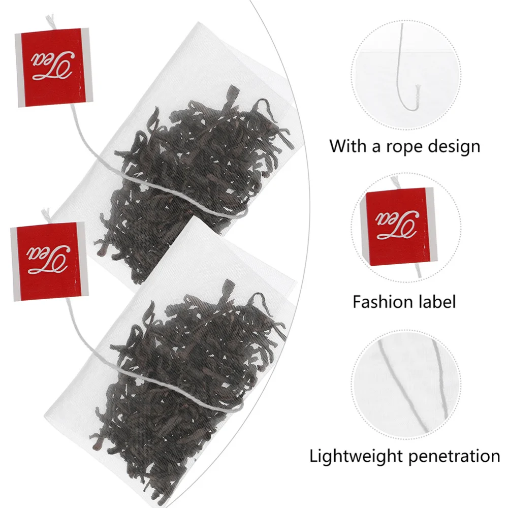 

200pcs Disposable Seal Tea Filter Bags Empty Tea Bags for Loose Tea Herbs