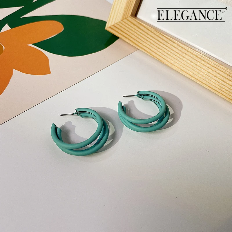 Трехмерные многорежимные серьги в стиле ретро маленькие свежие круглые