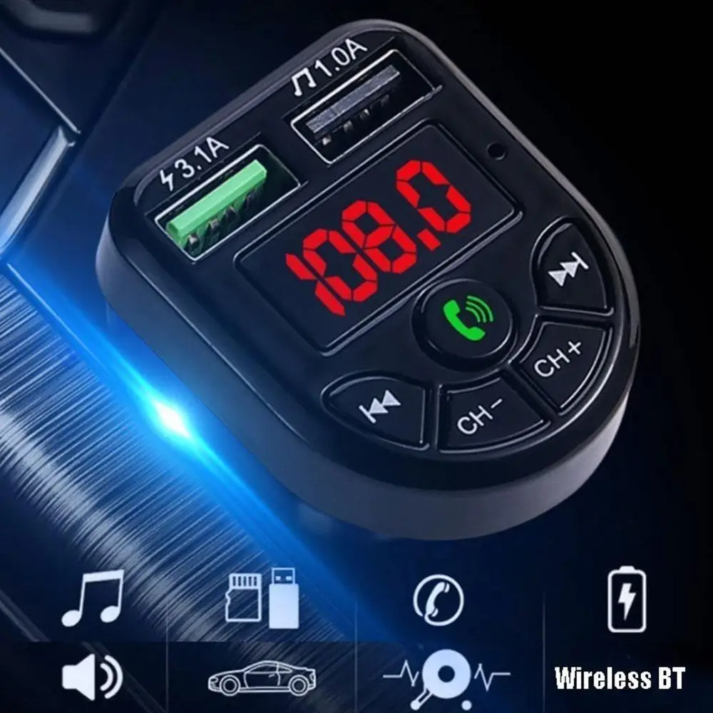 Bluetooth 5 0 FM передатчик автомобильный комплект MP3 модулятор плеер беспроводной