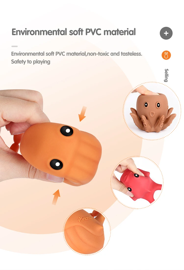 Tumama игрушки для ванной 8 шт./компл. ПВХ морские животные игрушки для ванной для детей Squeeze кольцо игрушки для детей многофункциональный подарок на день рождения высокого качества Bebe игрушки