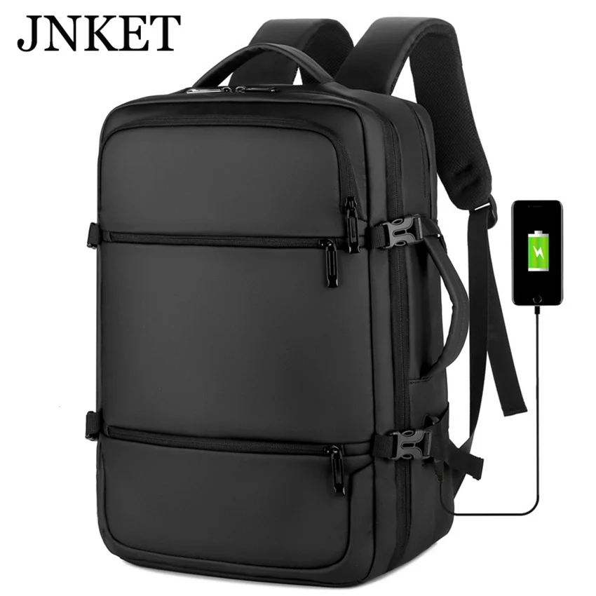 

JNKET New Laptop Computer Bag Waterproof Single Shoulder Notebook Backpack for Men Women Messenger Chest Bag USB Charging Port