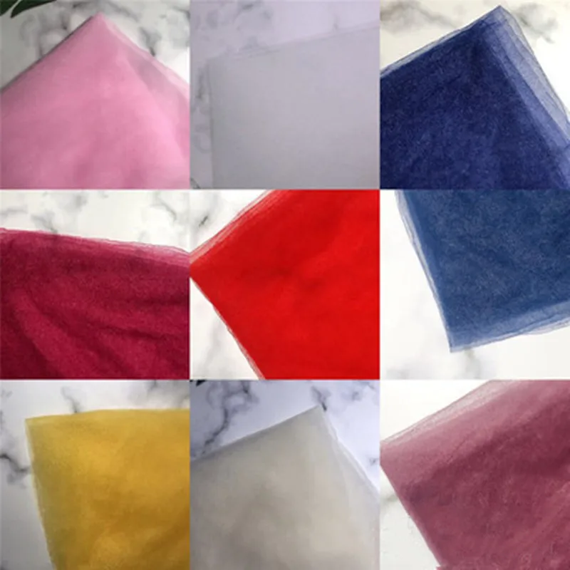

10 Yards Mesh Tulle Fabric 165 Cm Wide Baby Tutu Party Dining Table Wedding Flower Decoration Girl Birthday Dress Material(hard)