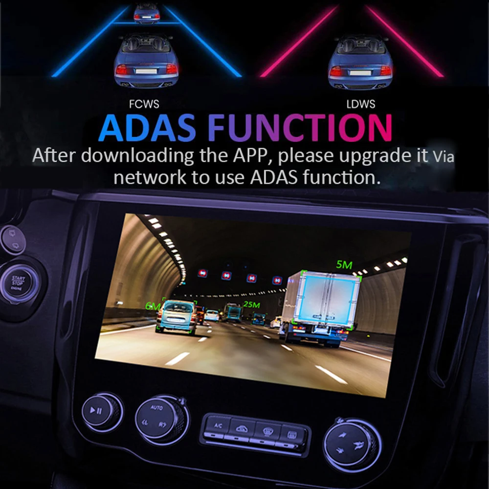 1080P ADAS DVR WIFI видеорегистратор USB Автомобильный Автомобильная Android ночная версия