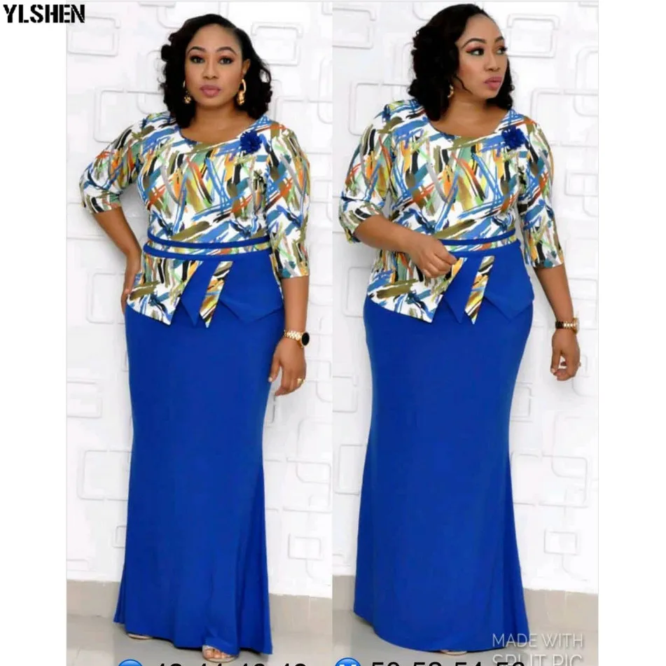 Рождественские африканские платья с принтом для женщин Дашики длинное