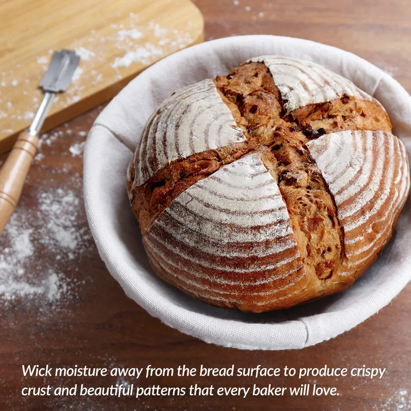 

Bread Proofing Basket Set, 2 Shapes - Round & Oval, Sourdough Proofing Bowl Gift for or Professional & Home Bakers,Artisan Homem