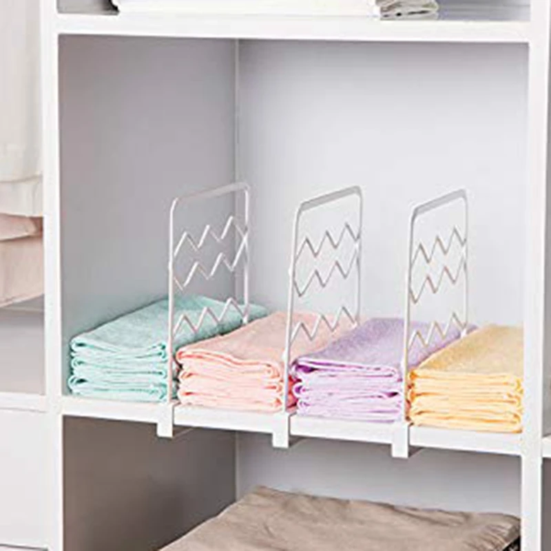 Closet Shelf Divider and Separators for Wood Shelves Kitchen Cabinets Libraries Clothes Organizer Dividers - 8 Pac | Дом и сад