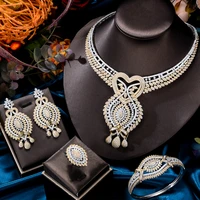 missvikki luxury shiny heart 4pcs necklace bracelet rings earrings jewelry set brand romantic women bridal wedding prom gift