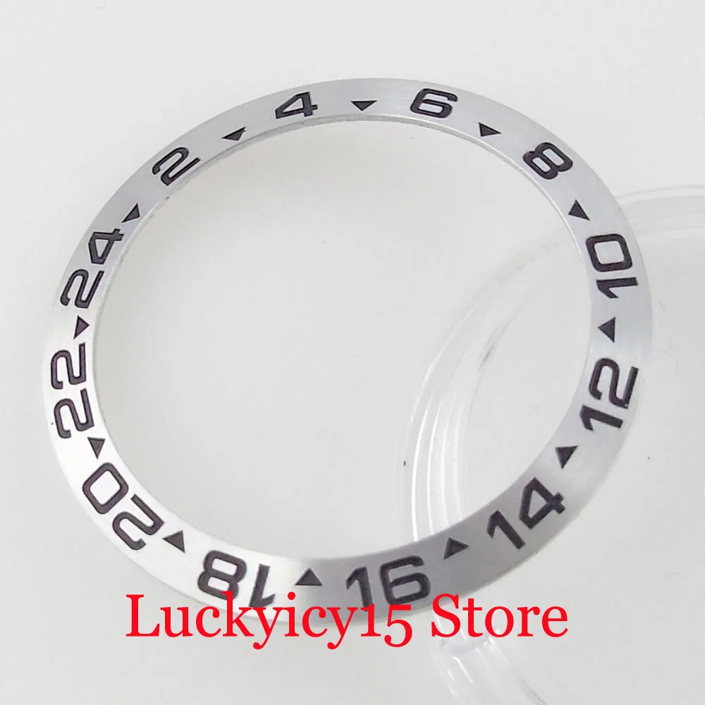 Новинка наклон GMT 38 мм * 30 6 серебряный сплав циферблат кольцо вставка подходит для