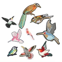 50pcslot embroidery patch bird small animal clothing decoration sewing accessories diy iron heat transfer applique